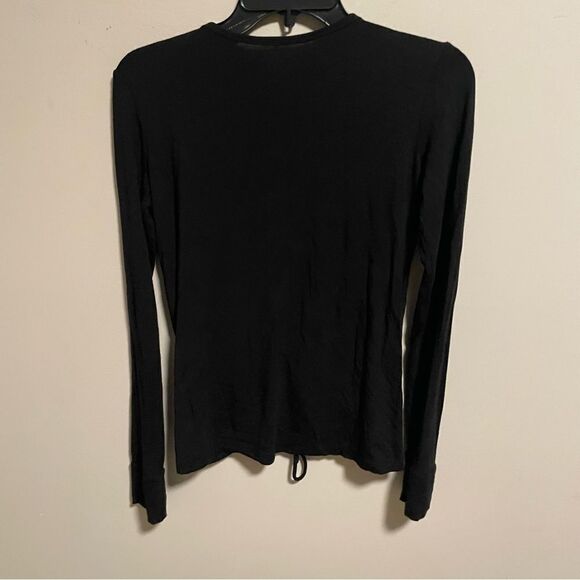 Beach Riot Cara Ruched Long Sleeve Top in Black- Size Small - Picture 3 of 7